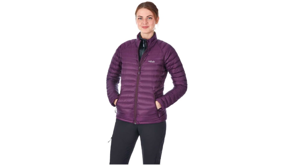 Rab Microlight Jacket - Womens, Eggplant/Rococco, Extra Small, QDA-95-EG-08