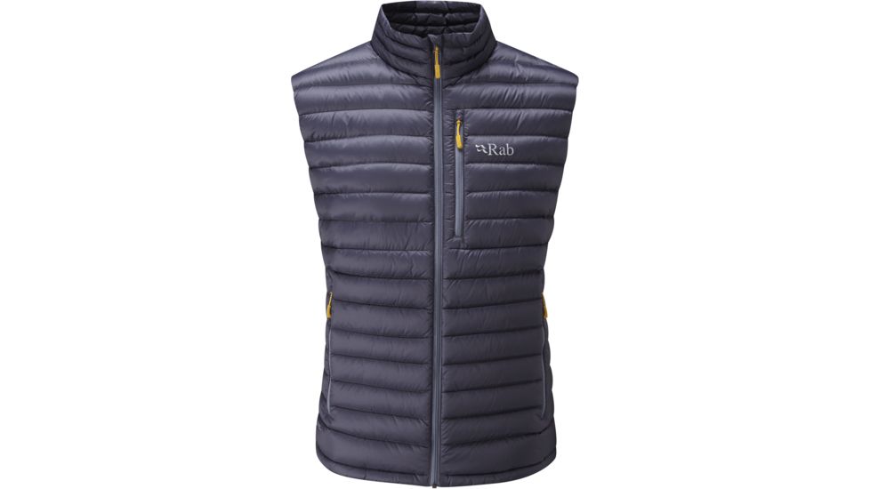 Rab Microlight Vest - Men's, Steel/Dijon, Extra Small