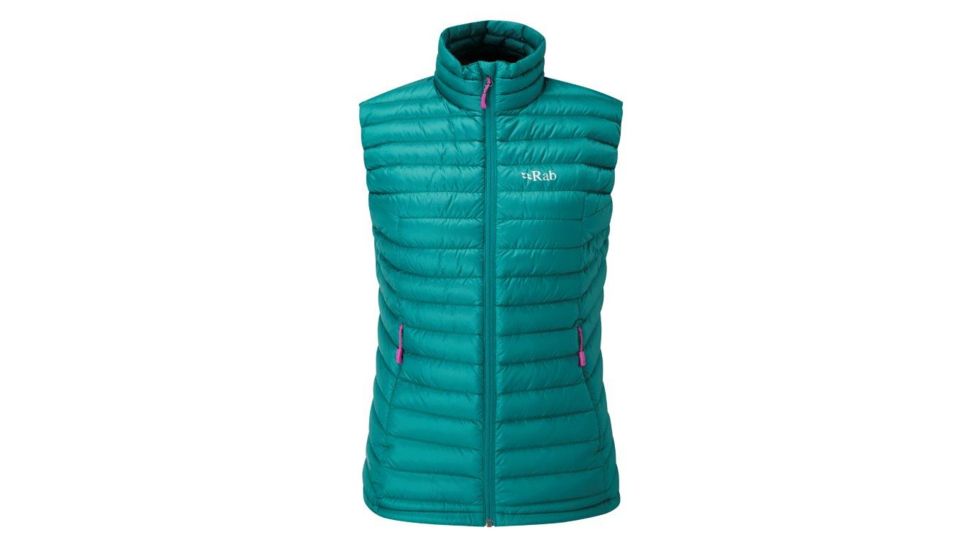 Rab Microlight Vest - Women's, Spruce/Peony, Large, 14, QDA-67-SC-14