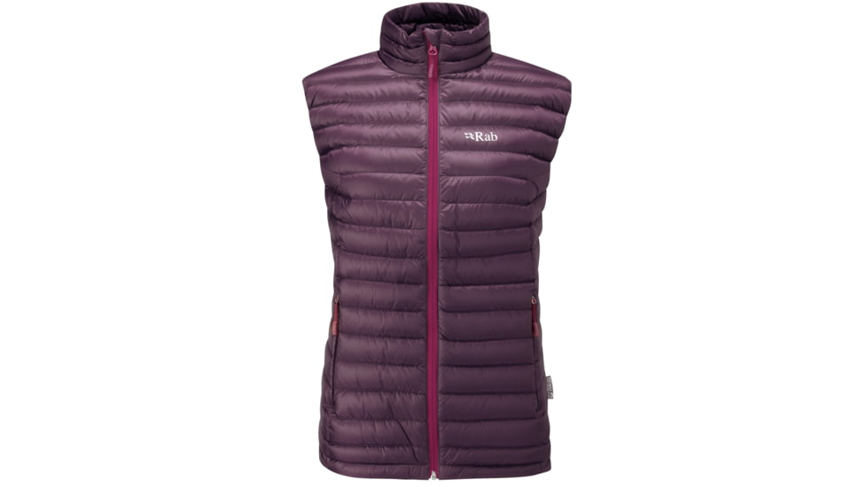 Rab Microlight Vest - Women's, Aubergine/Quince, XL, 16, QDA-67-AU-16