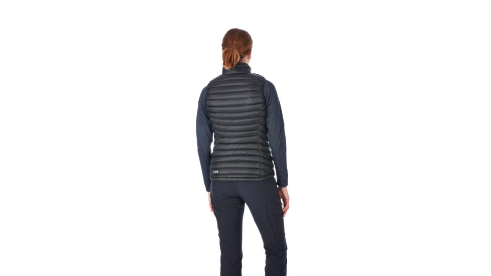 Rab Microlight Vest - Womens, Black/Seaglass, 14, QDA-97-BL-14