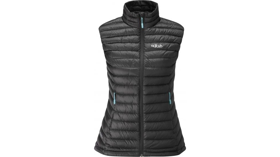 Rab Microlight Vest - Women's, Black/Seaglass, 18, QDA-67-BK-18