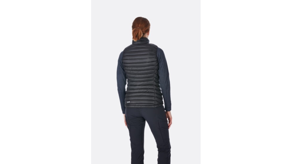 Rab Microlight Vest - Womens, Black/Seaglass, Extra Large, QDA-97-BL-16
