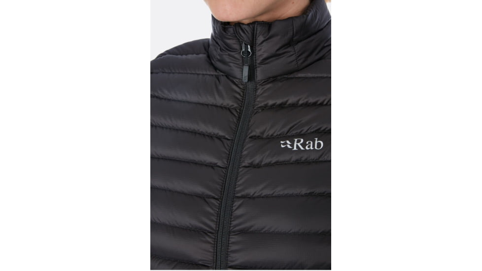 Rab Microlight Vest - Womens, Black/Seaglass, Extra Large, QDA-97-BL-16