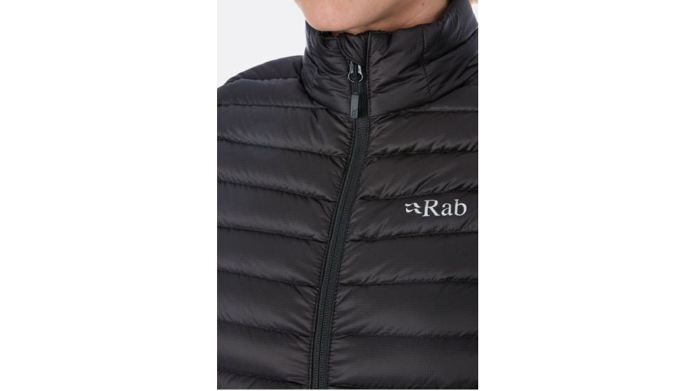 Rab Microlight Vest - Womens, Black/Seaglass, Extra Small, QDA-97-BL-08