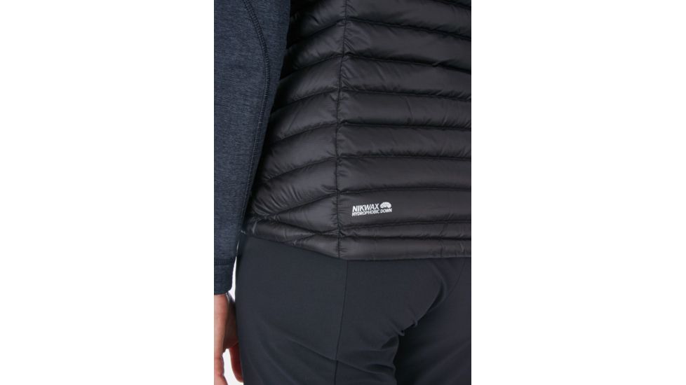Rab Microlight Vest - Womens, Black/Seaglass, Extra Small, QDA-97-BL-08