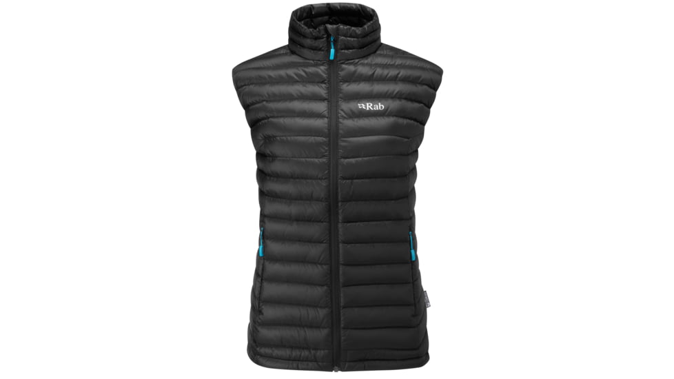 Rab Microlight Vest - Women's, Black/Tasman, Medium, 12, QDA-67-BL-12
