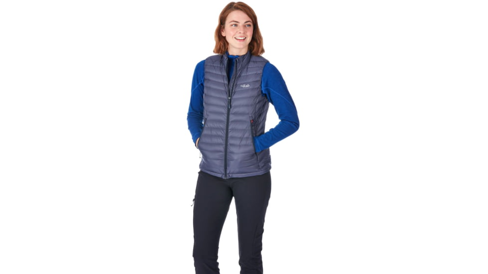 Rab Microlight Vest - Women's, Steel/Passata, Extra Small, QDA-97-ST-08
