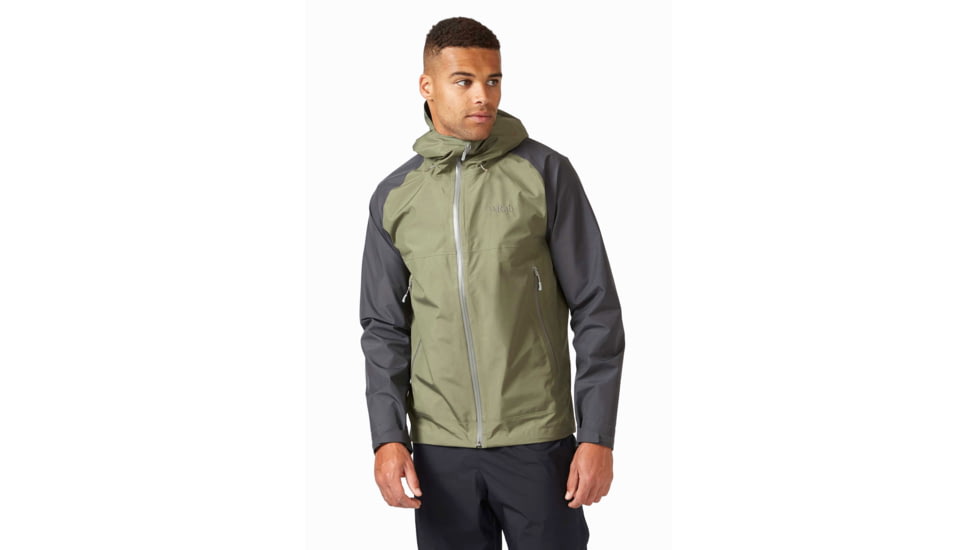 Rab Namche Paclite Jacket - Men's, Graphene/Light Khaki, Large, QWH-59-GLK-LRG