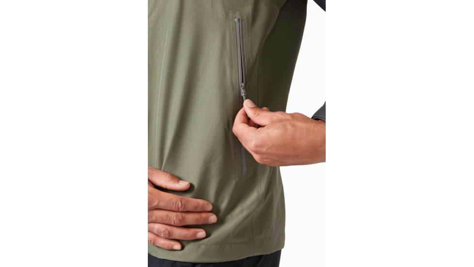 Rab Namche Paclite Jacket - Men's, Graphene/Light Khaki, Large, QWH-59-GLK-LRG
