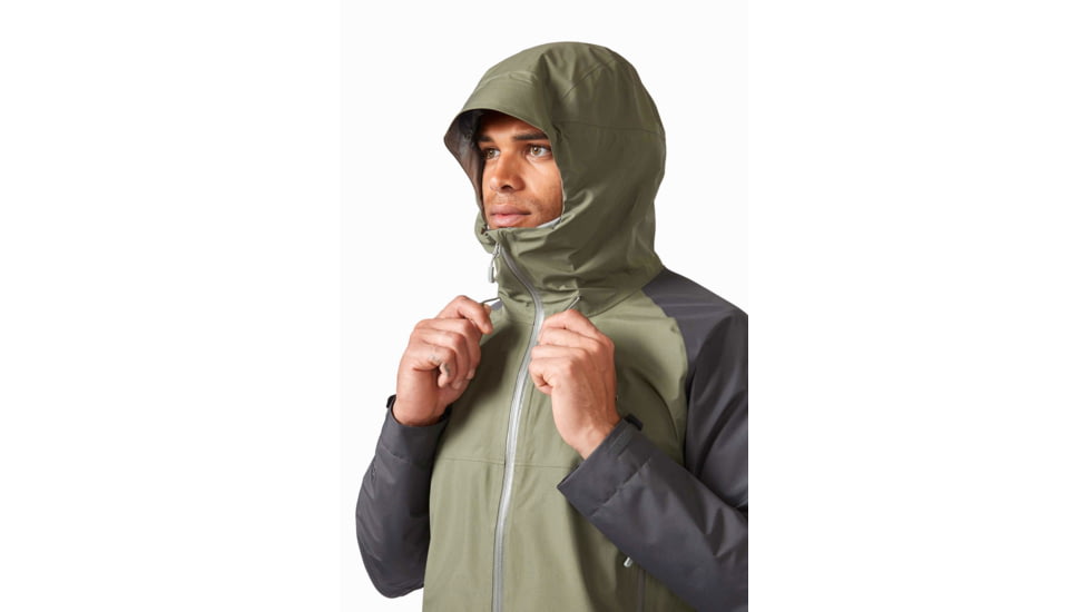 Rab Namche Paclite Jacket - Men's, Graphene/Light Khaki, Large, QWH-59-GLK-LRG