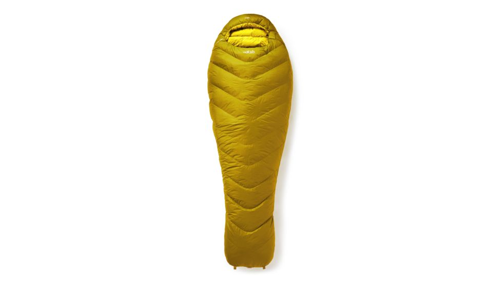 Rab Neutrino 800 Sleeping Bag, Dark Sulphur, Regular, Left Zip, QSM-60-DS-LZ