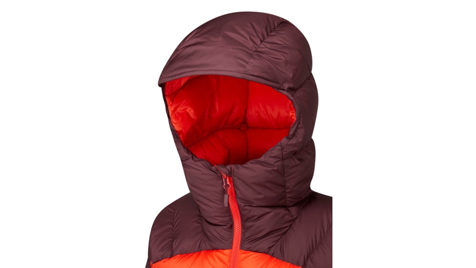 Rab Neutrino Pro Jacket - Womens, Deep Heather/Red Grapefruit, Extra Large, QDN-96-DER-16