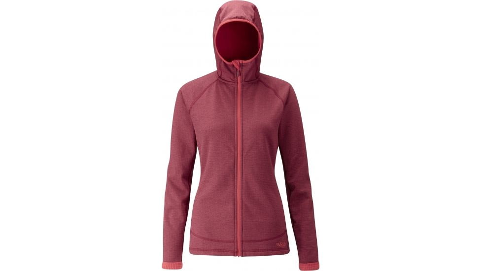 Rab Nucleus Hooded Jacket - Womens, Rococco, 16, QFB-10-RO-16