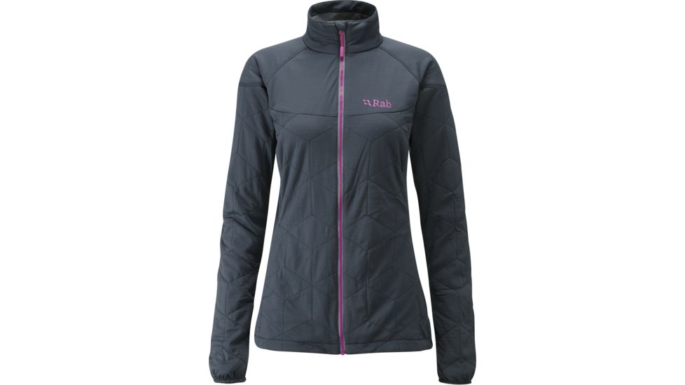 Rab Paradox Jacket - Women's, Ebony/ Tayberry, Extra Small, QIO-19-EB-08