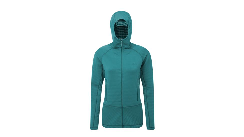 Rab Power Grid Hoody, Serenity, Medium UK 12, QFE-81-SE-12