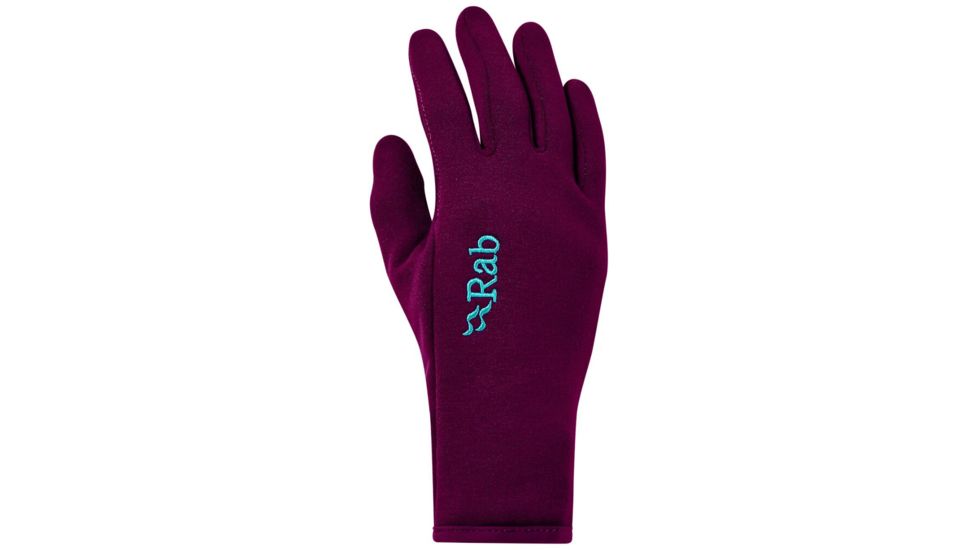 Rab Power Stretch Contact Glove - Women's, Berry, Extra Small, QAH-56-BY-XS