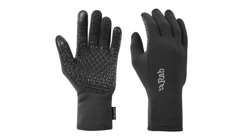 Rab Power Stretch contact Grip Glove - Men's, Beluga, Extra Large, QAH-53-BE-XL