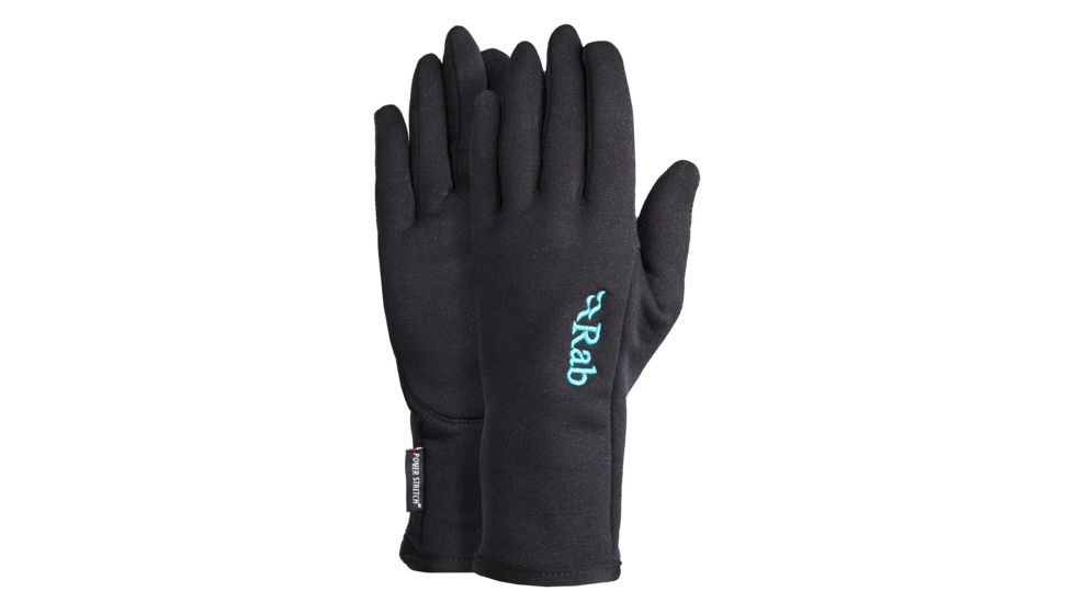 Rab Power Stretch Pro Glove - Women's, Black, Small, QAG-65-BL-S