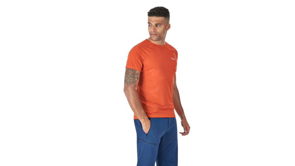 Rab Pulse SS Tee - Mens, Firecracker, Medium, QBU-79-FC-M