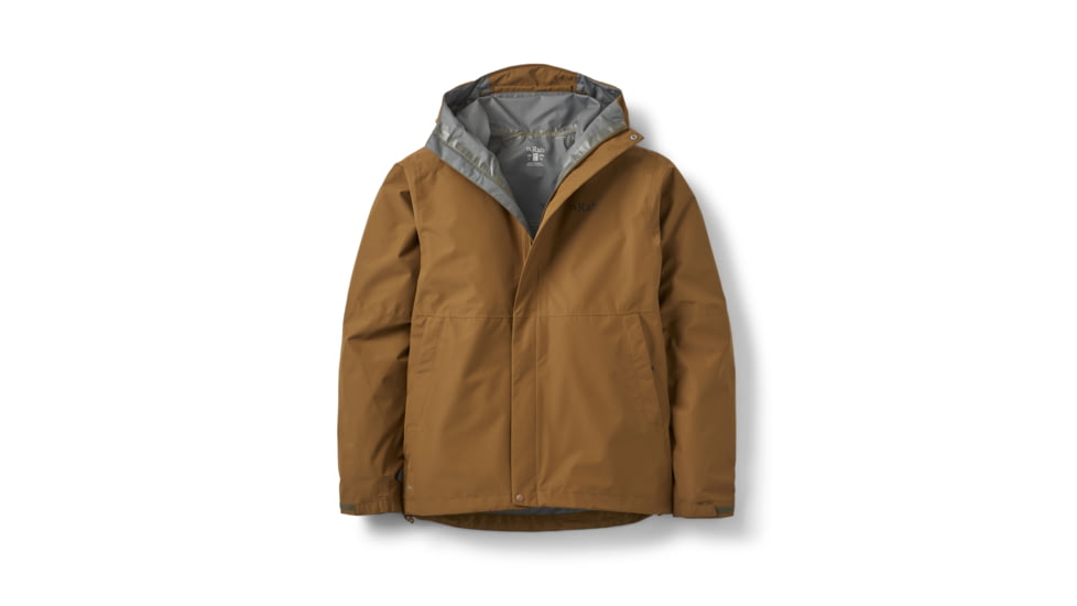 Rab Downpour Waterproof Jacket - Men's, Oak, Extra Large, QWI-06-OAK-XLG