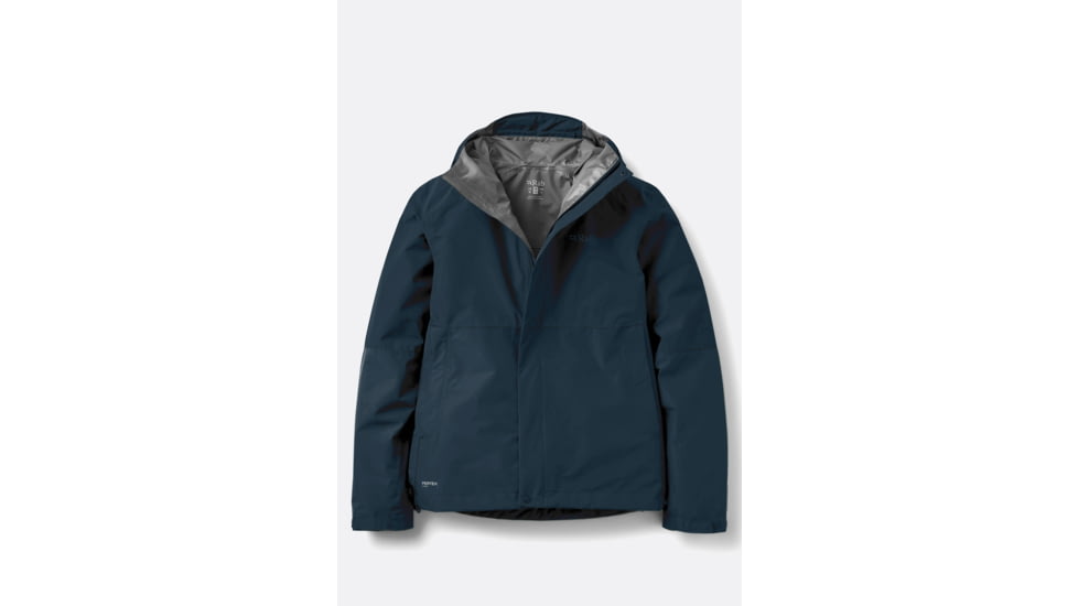 Rab Downpour Jacket - Women's, Galaxy Blue, 12/Medium, QWI-07-GXB-12