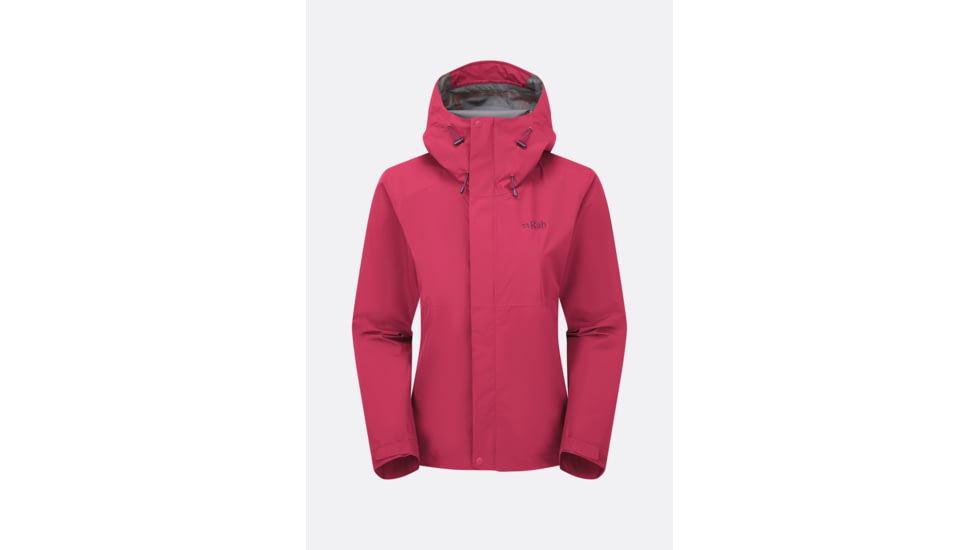 Rab Downpour Jacket - Women's, Watermelon, 10/Small, QWI-07-WTM-10