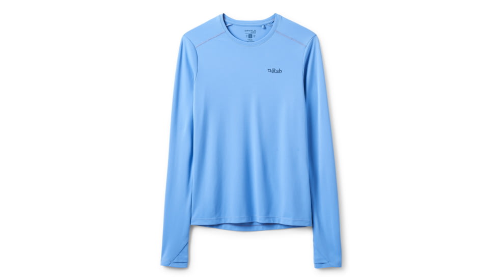 Rab Force Long Sleeve Tee - Women's, Bluebird, 14/Large, QCC-23-BBD-14