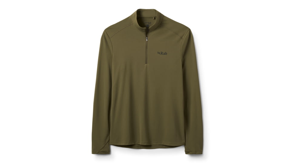 Rab Force Long Sleeve Zip - Men's, Olive, Extra Large, QCC-39-OLV-XLG