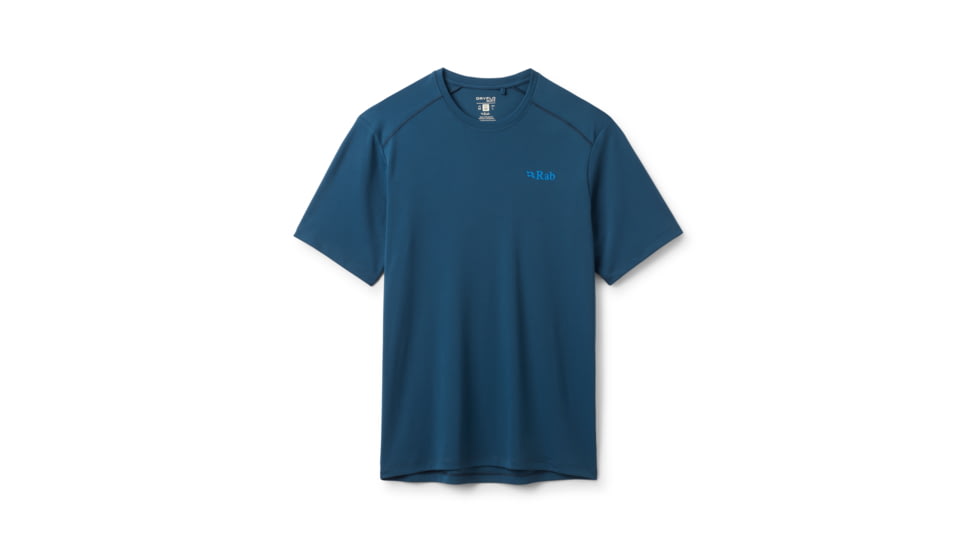 Rab Force Tee - Men's, Tempest Blue, Extra Large, QCC-24-TMB-XLG