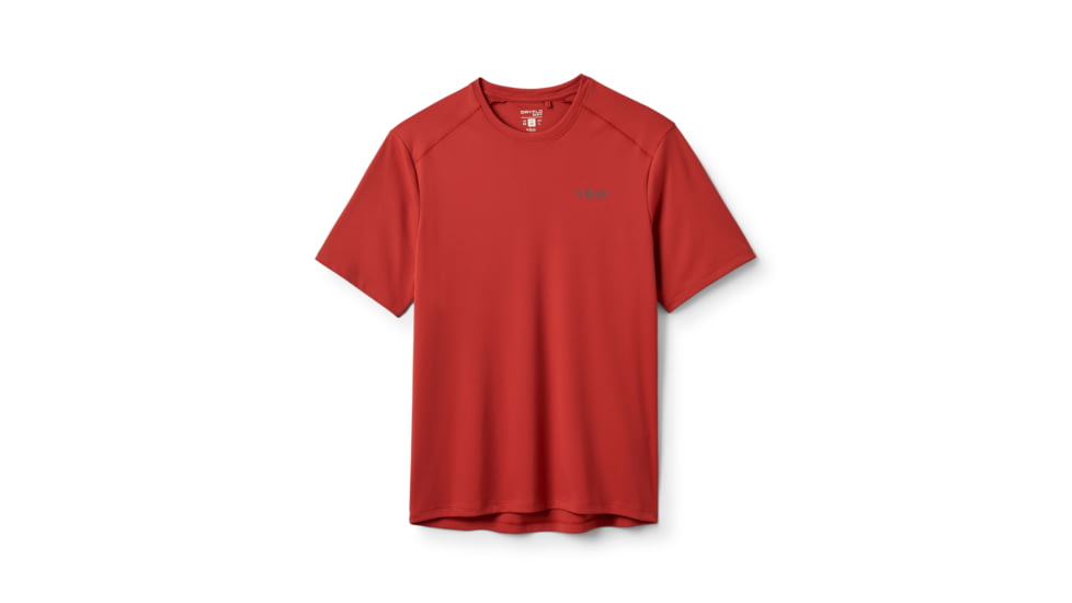 Rab Force Tee - Men's, Tuscan Red, Medium, QCC-24-TRD-MED