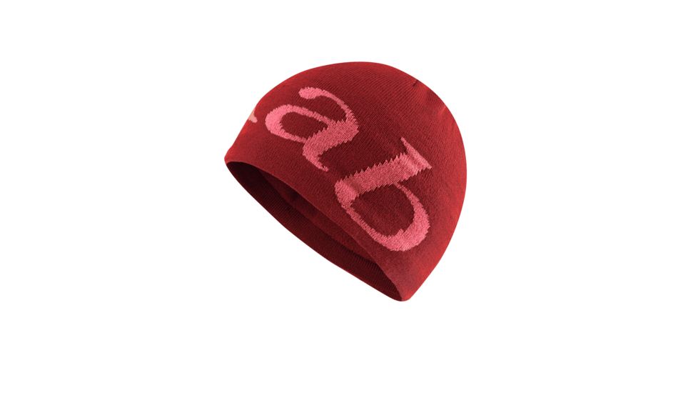 Rab Logo Beanie - Unisex, Crimson, One Size, QAA-09-CR-U