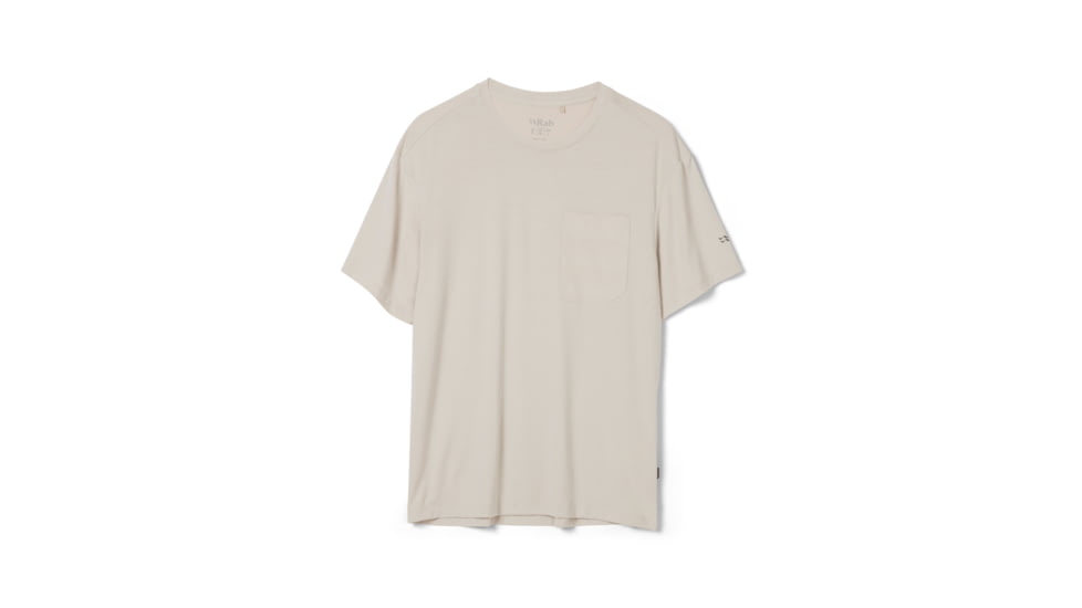 Rab Rivelin Pocket Tee - Men's, Pebble, Extra Large, QBL-75-PBE-XLG