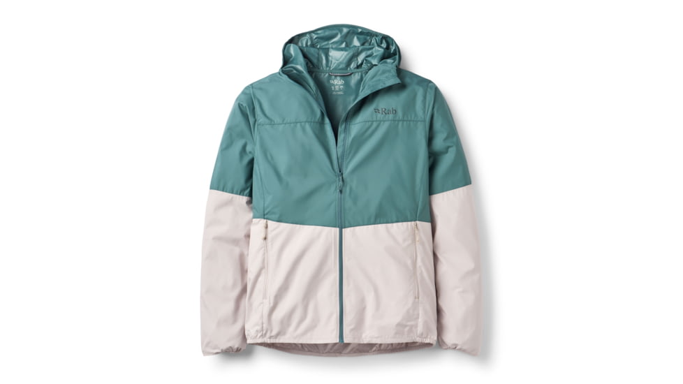 Rab Windgather Hooded Jacket - Men's, Sage/Pebble, Medium, QWS-84-SPL-MED
