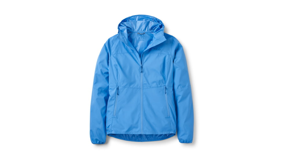 Rab Windgather Hooded Jacket - Women's, Bluebird, 12/Medium, QWS-85-BBD-12