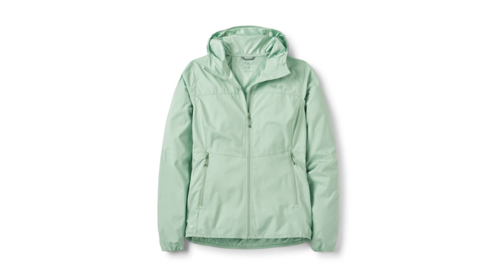 Rab Windgather Hooded Jacket - Women's, Fig Green, 10/Small, QWS-85-FGR-10