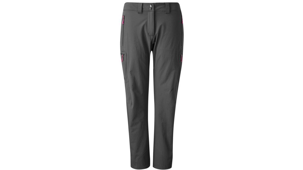 Rab Sawtooth Pant - Womens-Beluga/Pink Zip-Short Inseam-Medium