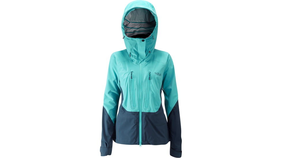 Rab Sharp Edge Jacket - Women's, Seaglass/ Deep Ink, Large, QWG-08-SE-14