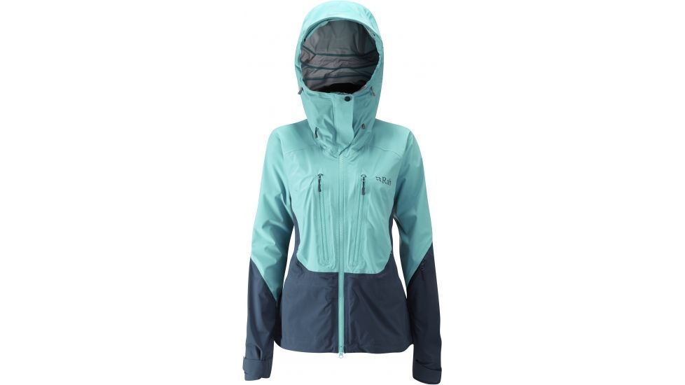 Rab Sharp Edge Jacket - Women's, Seaglass/ Deep Ink, Extra Large, QWG-08-SE-16