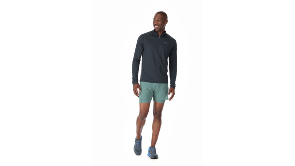 Rab Sonic Long Sleeve Zip - Mens, Beluga, Extra Large, QBL-03-BEL-XLG