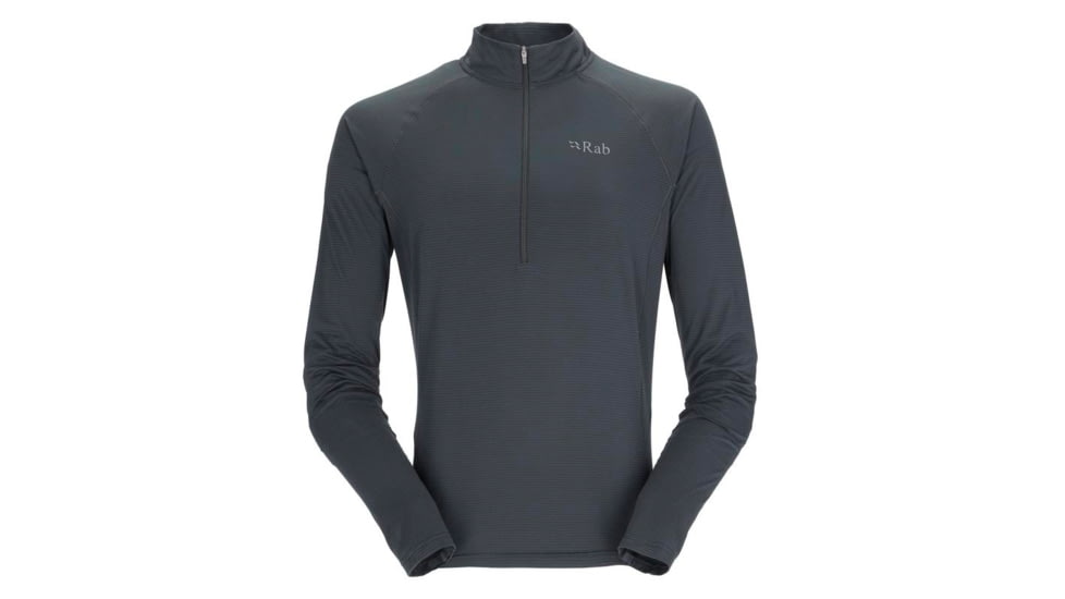 Rab Sonic Long Sleeve Zip - Men's, Beluga, Large, QBL-03-BEL-LRG