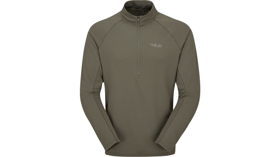 Rab Sonic Long Sleeve Zip - Mens, Light Khaki, Large, QBL-03-LKH-LRG