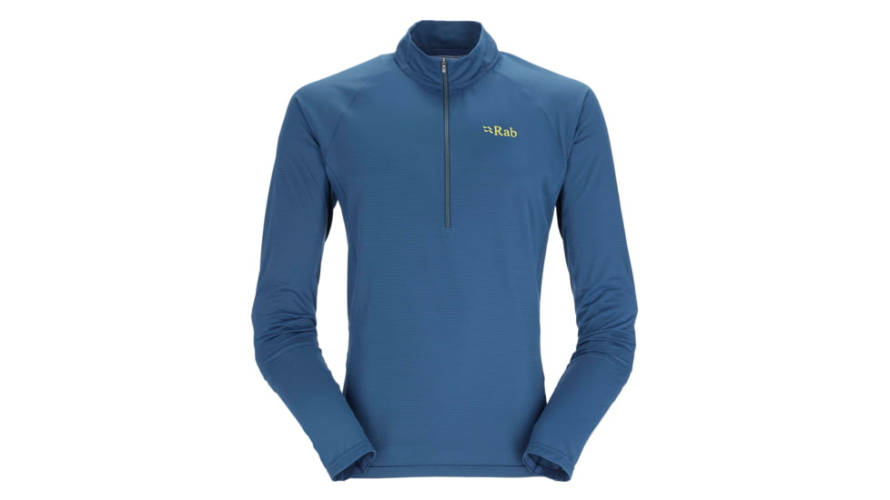 Rab Sonic Long Sleeve Zip - Mens, Nightfall Blue, Large, QBL-03-NFB-LRG