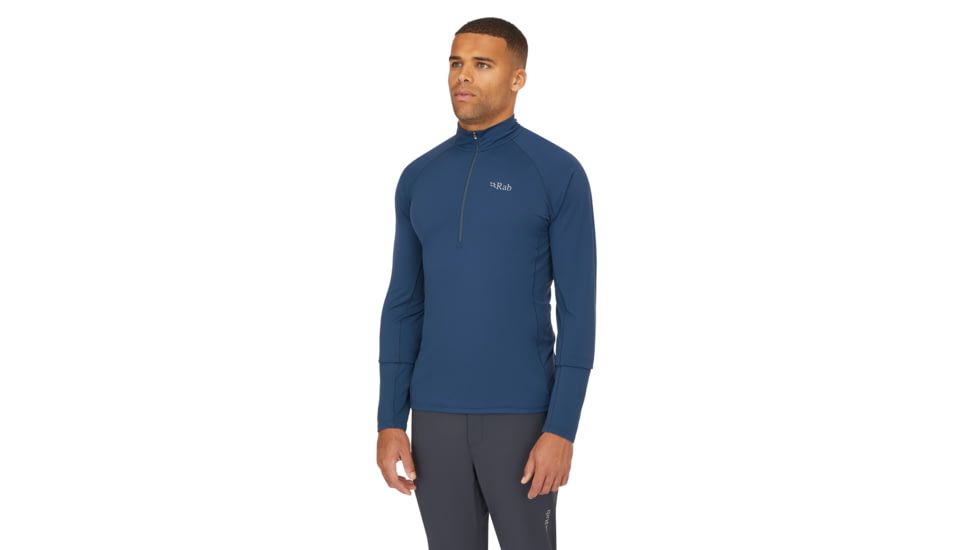 Rab Sonic Long-Sleeve Zip - Mens, Tempest Blue, Extra Large, QBL-03-TMB-XLG