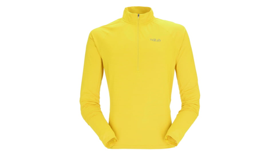 Rab Sonic Long Sleeve Zip - Mens, Zest, Extra Large, QBL-03-ZES-XLG