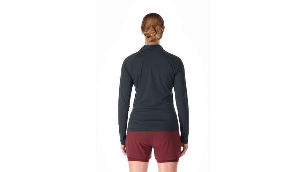 Rab Sonic Long Sleeve Zip - Womens, Beluga, 10, QBL-04-BEL-10