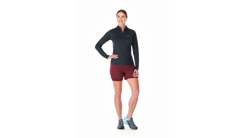 Rab Sonic Long Sleeve Zip - Womens, Beluga, 10, QBL-04-BEL-10