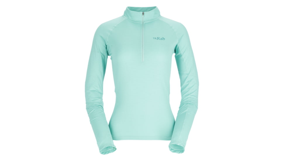 Rab Sonic Long Sleeve Zip - Womens, Meltwater, 10, QBL-04-MEL-10