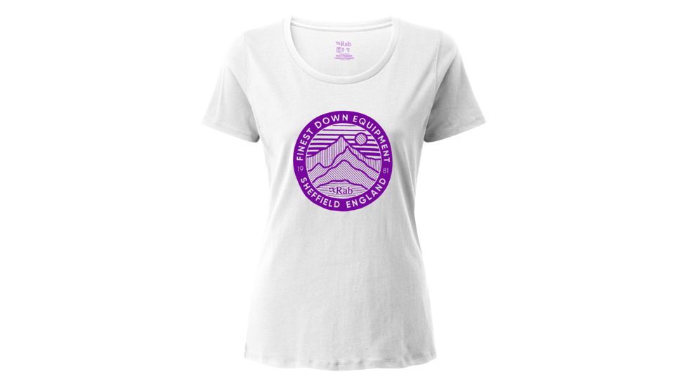 Rab Stance 3 Peaks Short Sleeve Tee - Womens, White, 10, QCB-11-WH-10