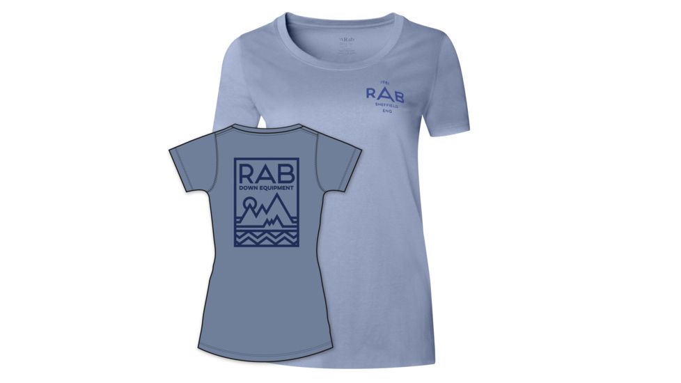 Rab Stance Geo Short Sleeve Tee - Womens, Thistle, 14, QCB-12-TH-14